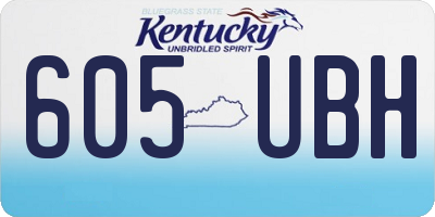KY license plate 605UBH