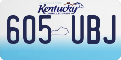 KY license plate 605UBJ