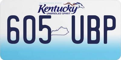 KY license plate 605UBP