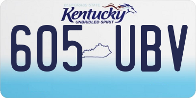 KY license plate 605UBV