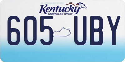 KY license plate 605UBY