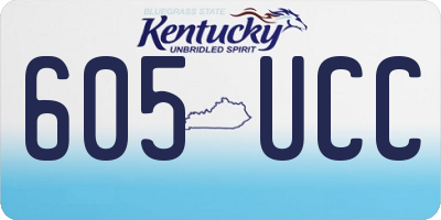 KY license plate 605UCC
