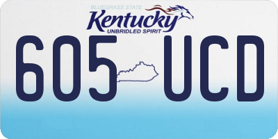 KY license plate 605UCD