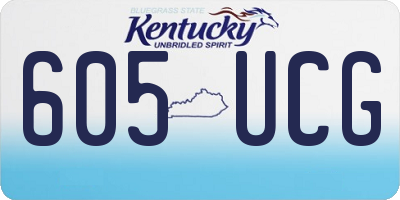 KY license plate 605UCG