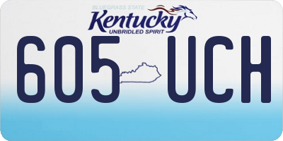 KY license plate 605UCH