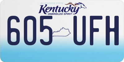 KY license plate 605UFH
