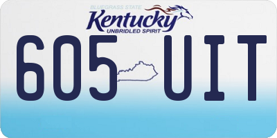 KY license plate 605UIT
