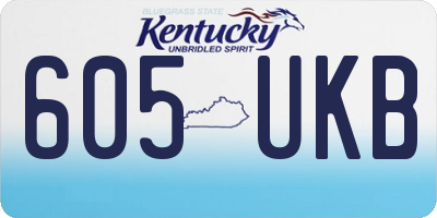 KY license plate 605UKB