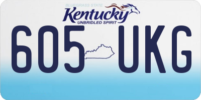 KY license plate 605UKG