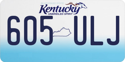 KY license plate 605ULJ