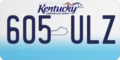 KY license plate 605ULZ