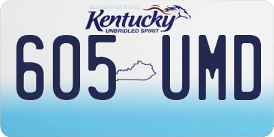 KY license plate 605UMD