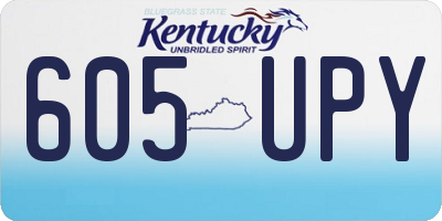 KY license plate 605UPY