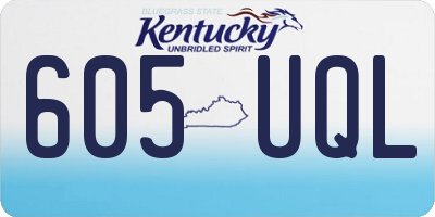 KY license plate 605UQL