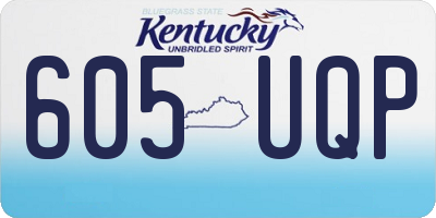KY license plate 605UQP
