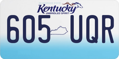 KY license plate 605UQR