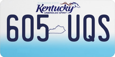 KY license plate 605UQS