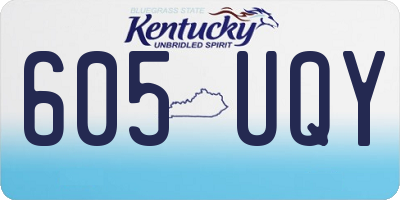 KY license plate 605UQY