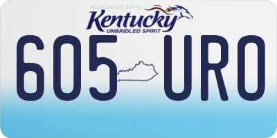 KY license plate 605URO