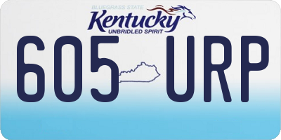 KY license plate 605URP