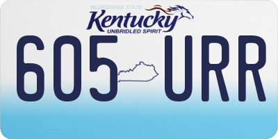 KY license plate 605URR