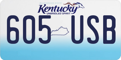 KY license plate 605USB