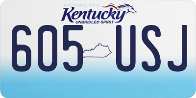 KY license plate 605USJ