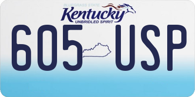 KY license plate 605USP