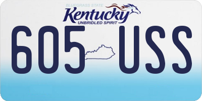 KY license plate 605USS