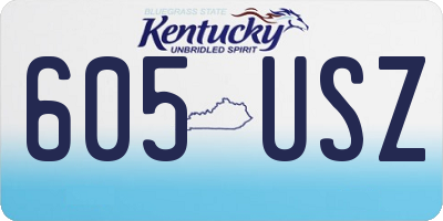 KY license plate 605USZ