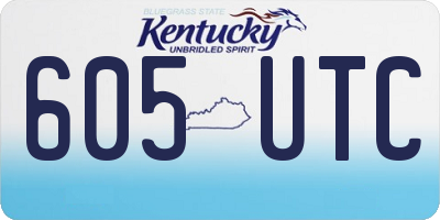 KY license plate 605UTC