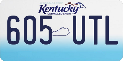 KY license plate 605UTL