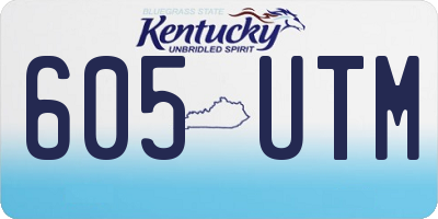 KY license plate 605UTM