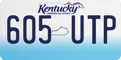 KY license plate 605UTP