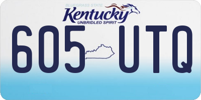 KY license plate 605UTQ