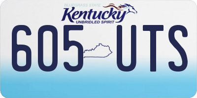KY license plate 605UTS