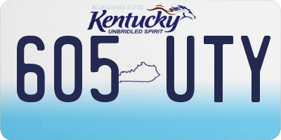 KY license plate 605UTY
