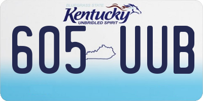 KY license plate 605UUB