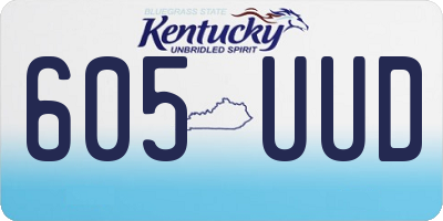 KY license plate 605UUD