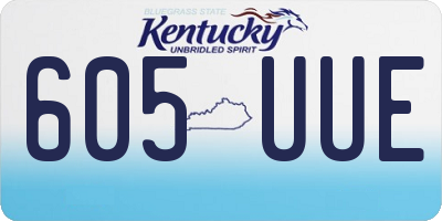 KY license plate 605UUE