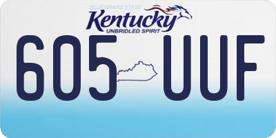 KY license plate 605UUF