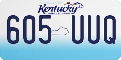 KY license plate 605UUQ