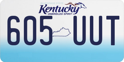KY license plate 605UUT