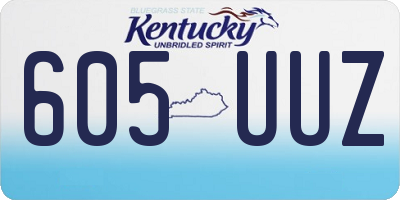 KY license plate 605UUZ