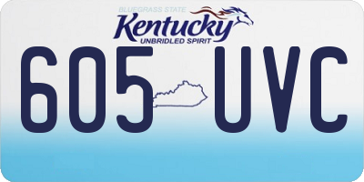 KY license plate 605UVC