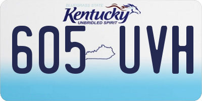 KY license plate 605UVH