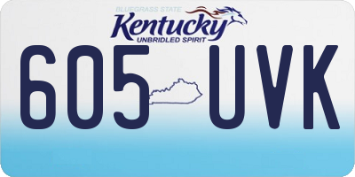 KY license plate 605UVK
