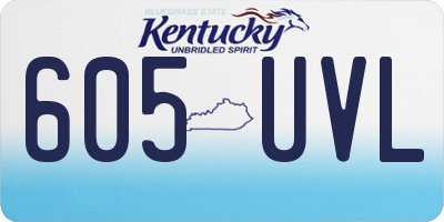 KY license plate 605UVL