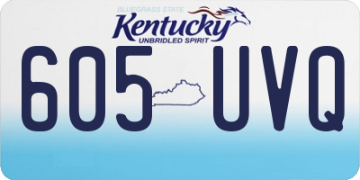KY license plate 605UVQ