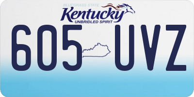 KY license plate 605UVZ